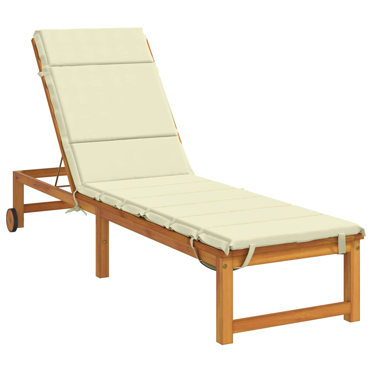 Sunlounger Cushion GEMERT 100% Polyester Cream 200 x 60 x 3 cm