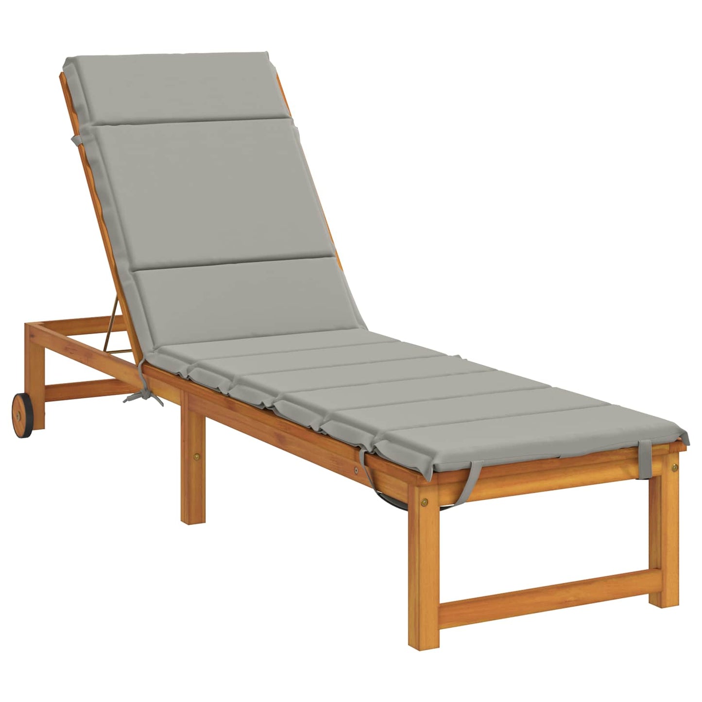 Sunlounger Cushion GEMERT 100% Polyester Grey 200 x 60 x 3 cm