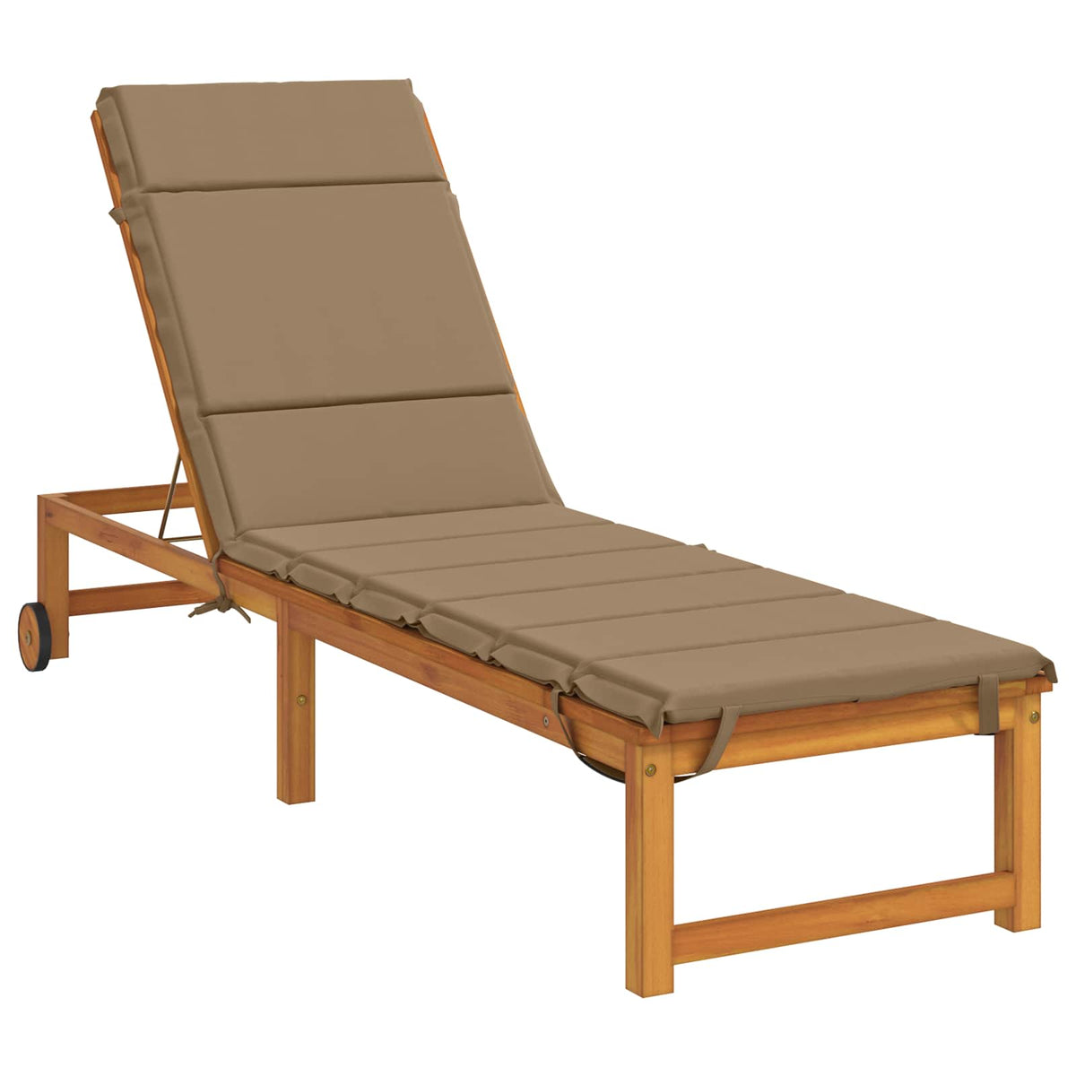 Sunlounger Cushion GEMERT 100% Polyester Taupe 200 x 60 x 3 cm