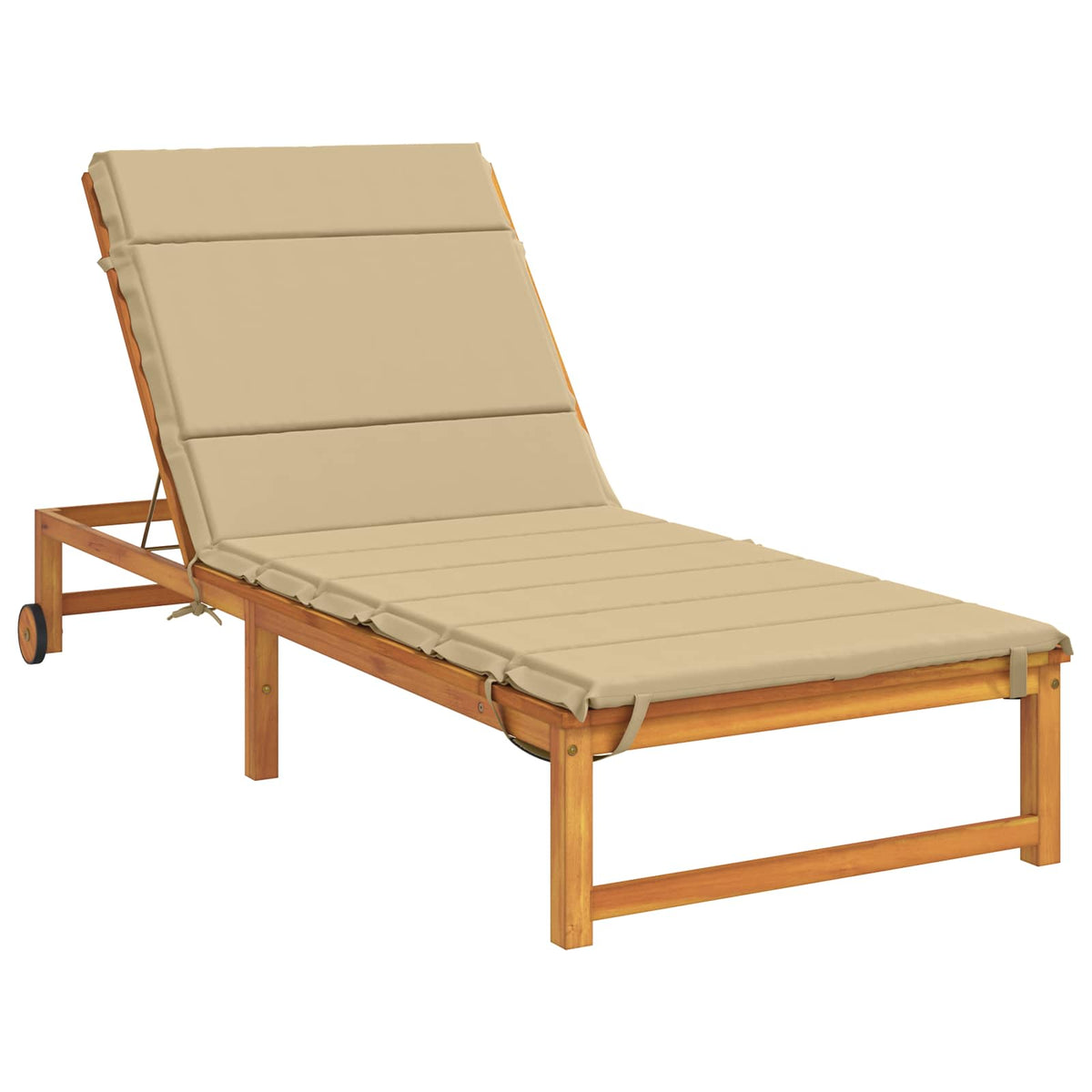 Sunlounger Cushion GEMERT 100% Polyester Beige 200 x 70 x 3 cm