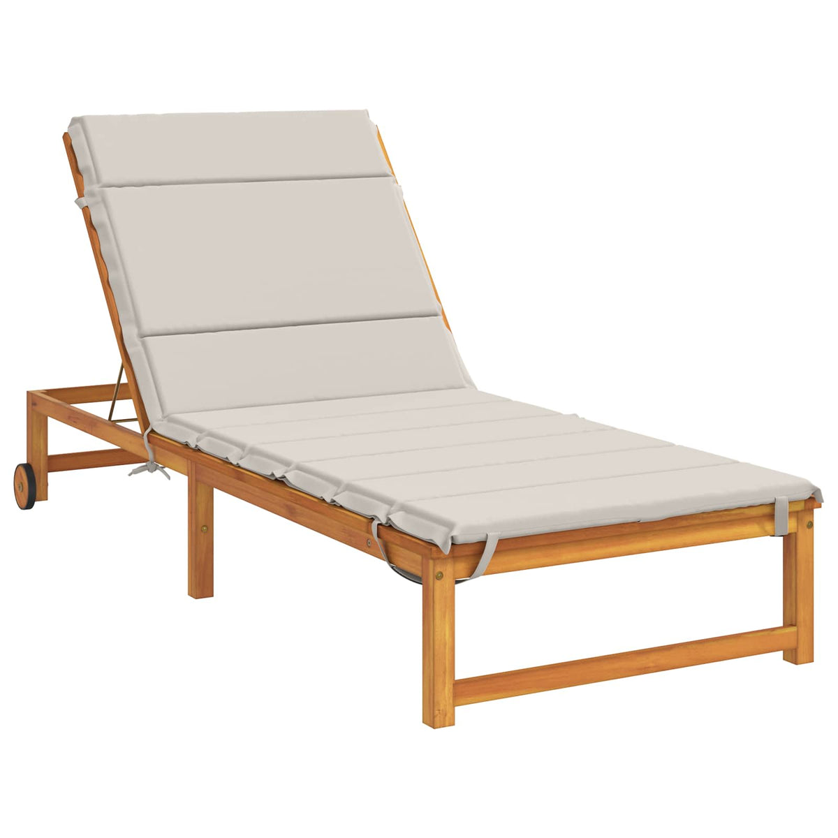Sunlounger Cushion GEMERT 100% Polyester White 200 x 80 x 3 cm