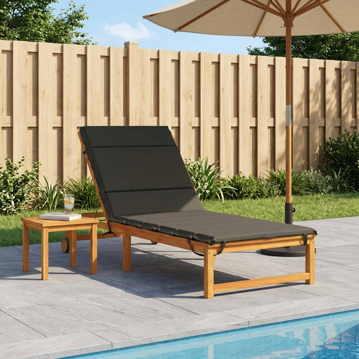 Sunlounger Cushion GEMERT 100% Polyester Anthracite