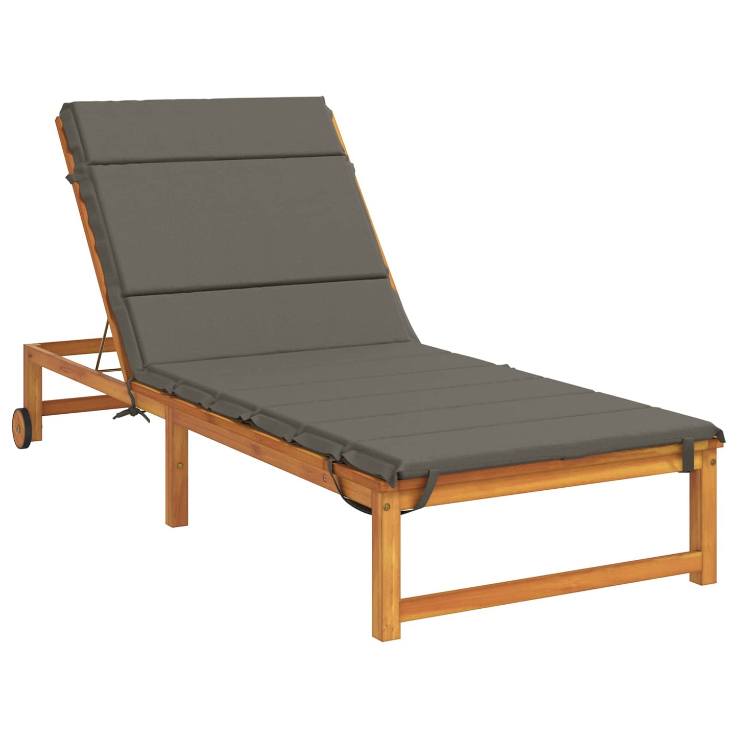 Sunlounger Cushion GEMERT 100% Polyester Grey 200 x 80 x 3 cm