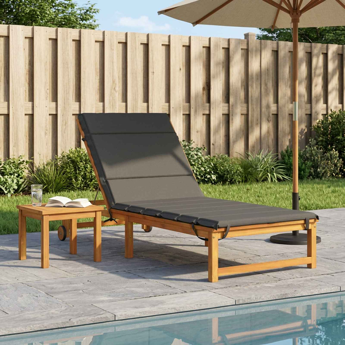 Sunlounger Cushion GEMERT 100% Polyester Anthracite