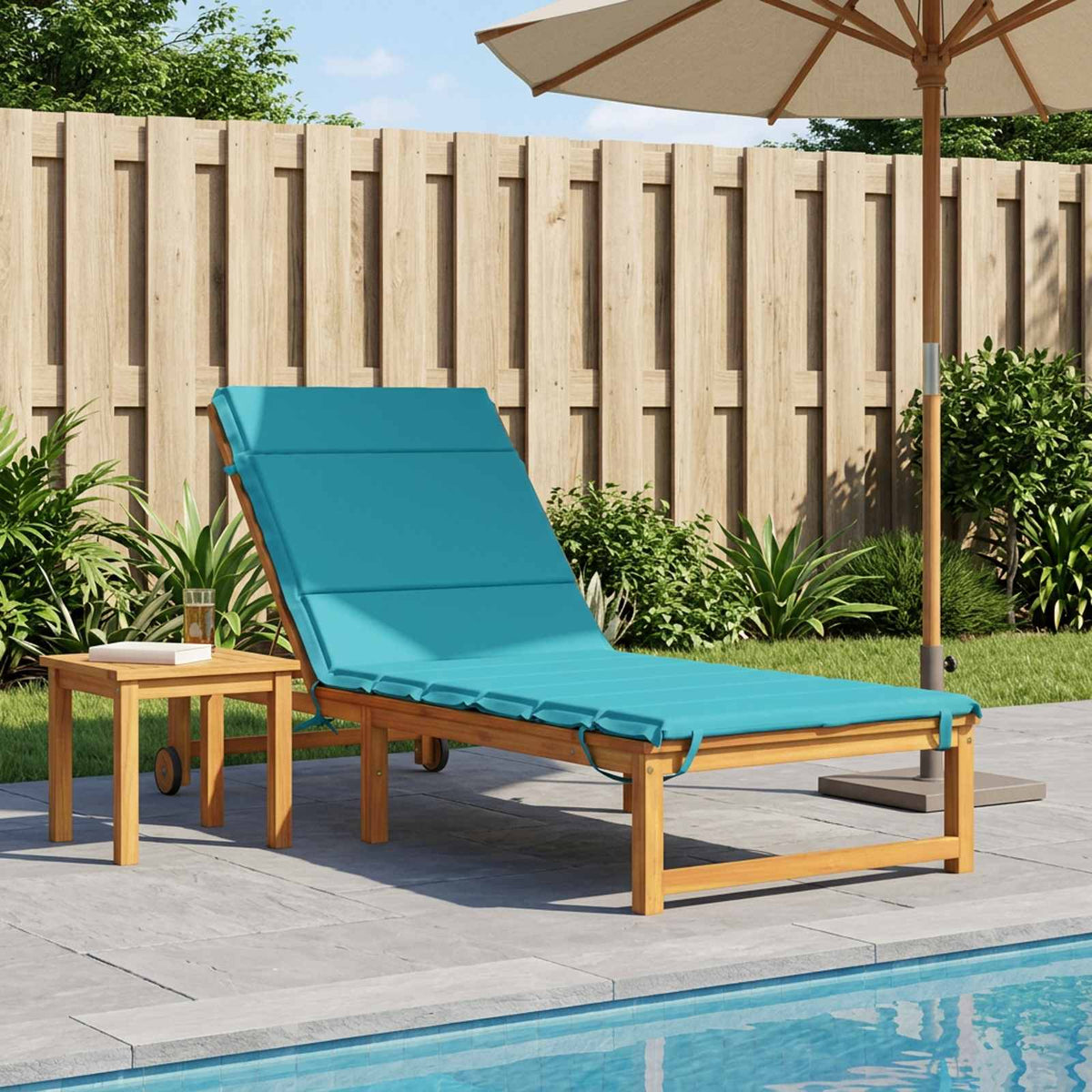 Sunlounger Cushion GEMERT 100% Polyester Turquoise