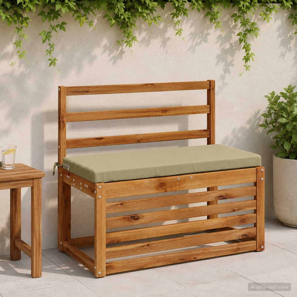 2-Piece Bench Cushions SOEST 2 pcs 100% Polyester Light Green