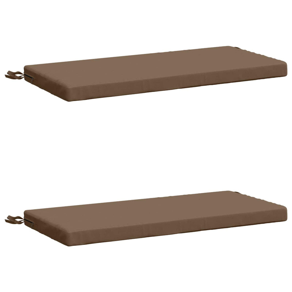 2-Piece Bench Cushions SOEST 2 pcs 100% Polyester Taupe