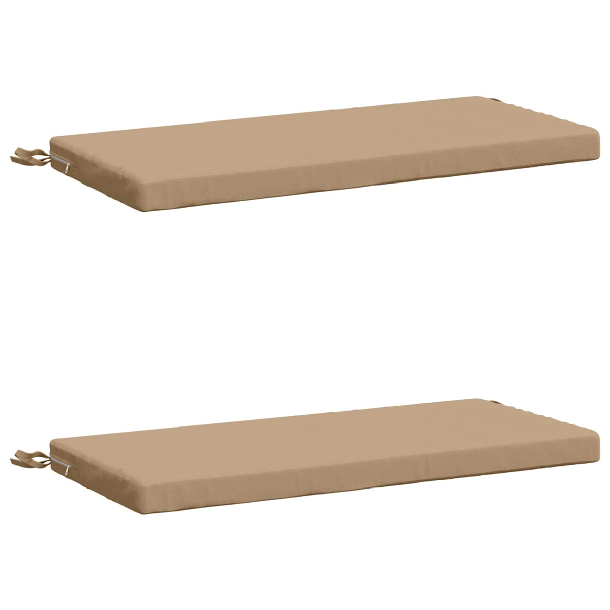 Bench Cushions SOEST 2 pcs 100% Polyester Sand 60 x 40 x 5 cm