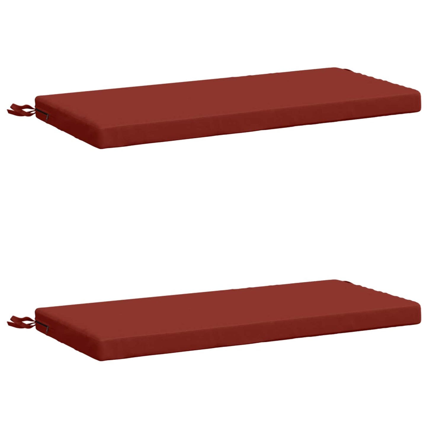 2-Piece Bench Cushions SOEST 2 pcs 100% Polyester Red