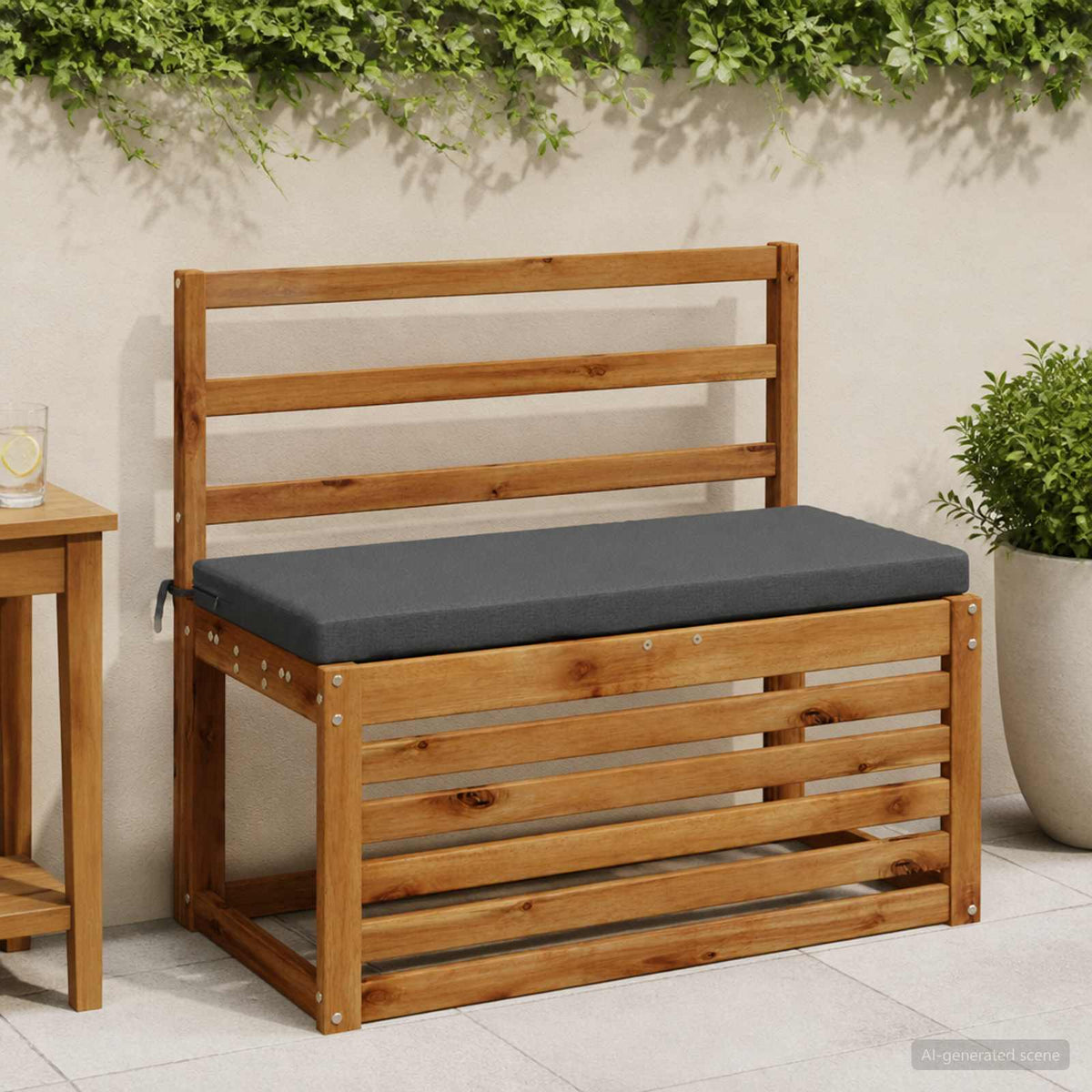 Bench Cushions SOEST 2 pcs 100% Polyester Anthracite