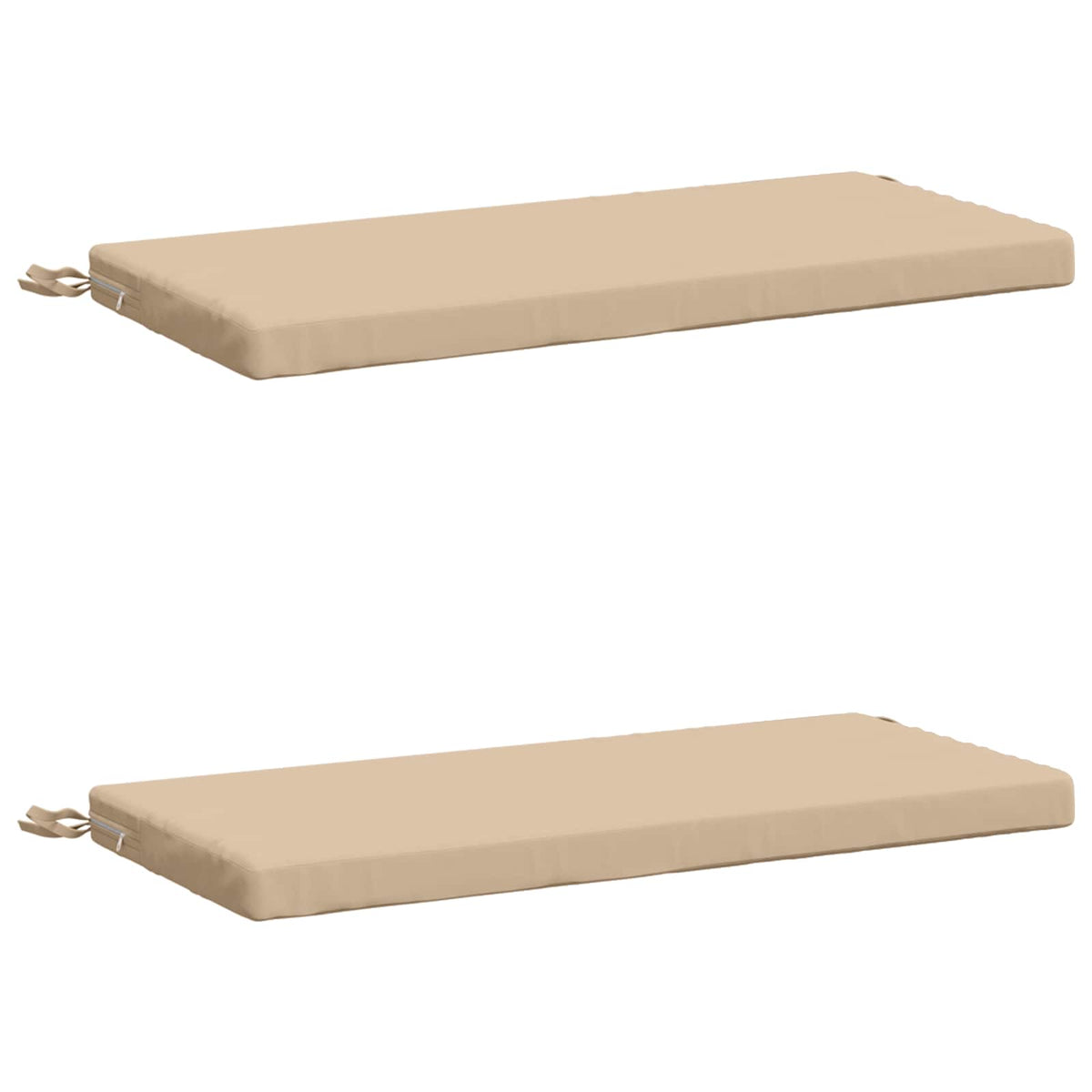 Bench Cushions SOEST 2 pcs 100% Polyester Cream 60 x 40 x 5 cm