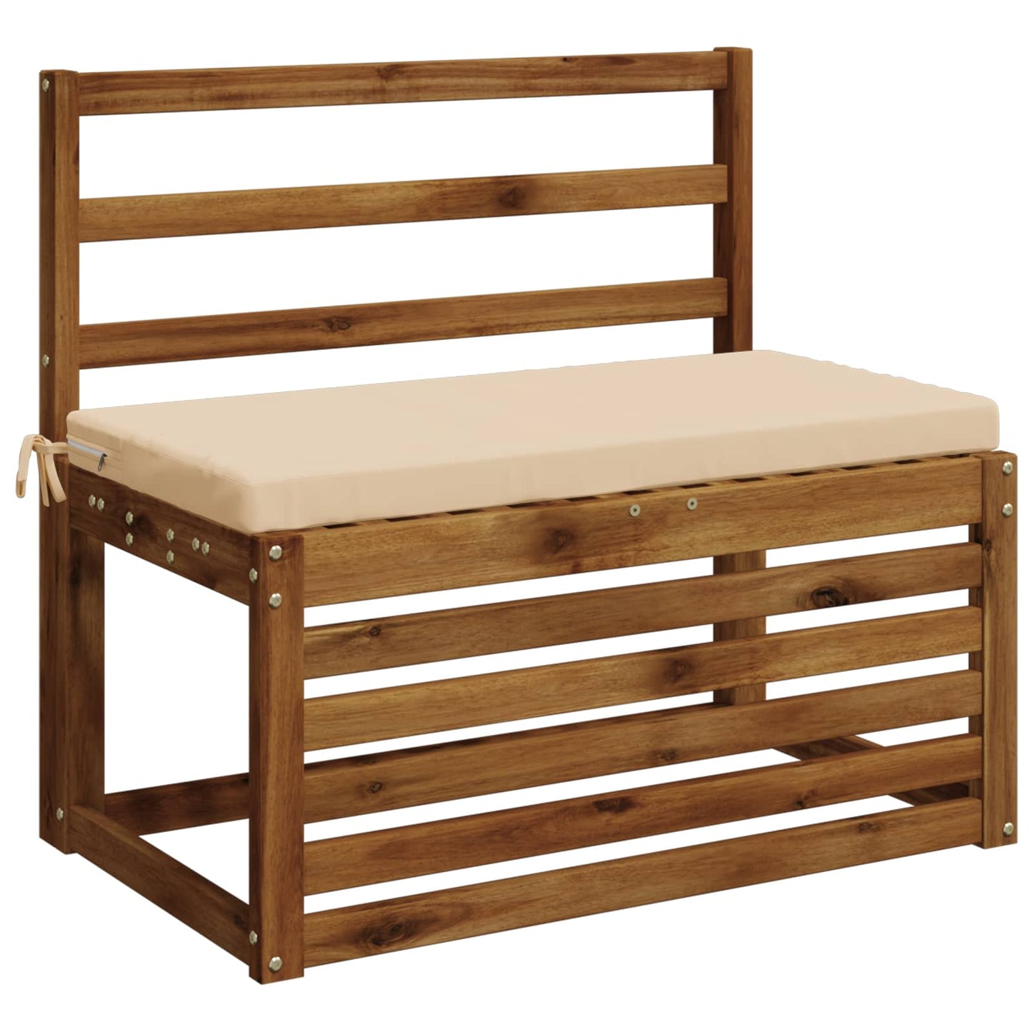 2-Piece Bench Cushions SOEST 2 pcs 100% Polyester Cream