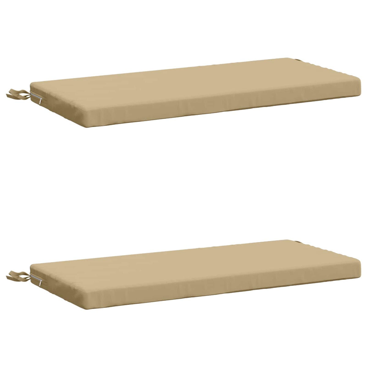 2-Piece Bench Cushions SOEST 2 pcs 100% Polyester Beige