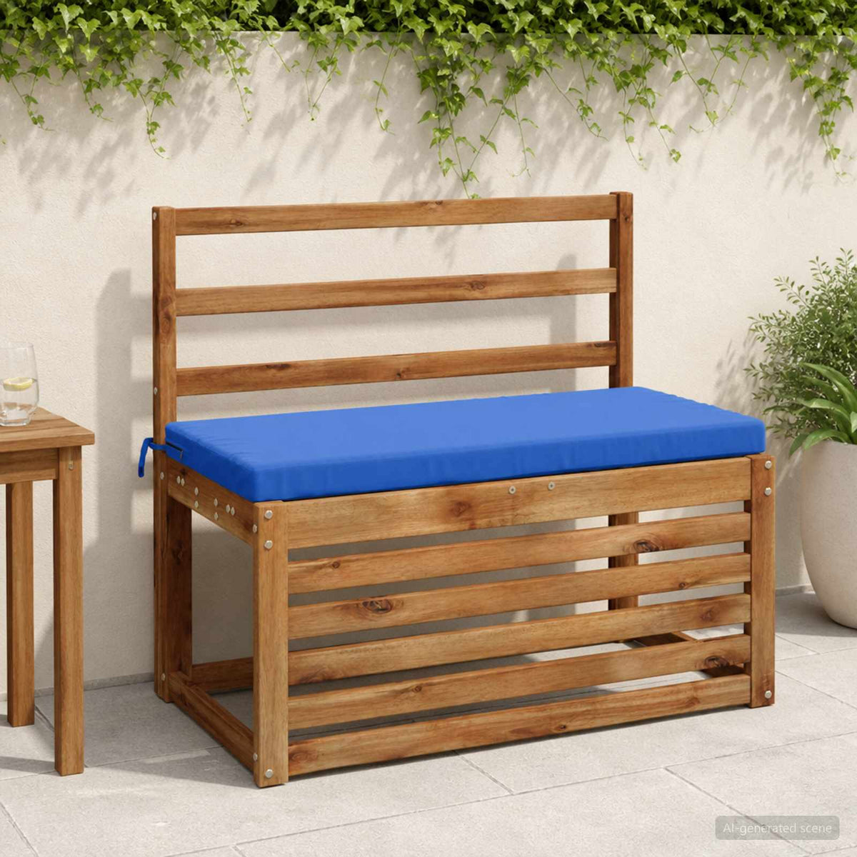 Bench Cushions SOEST 2 pcs 100% Polyester Royal Blue