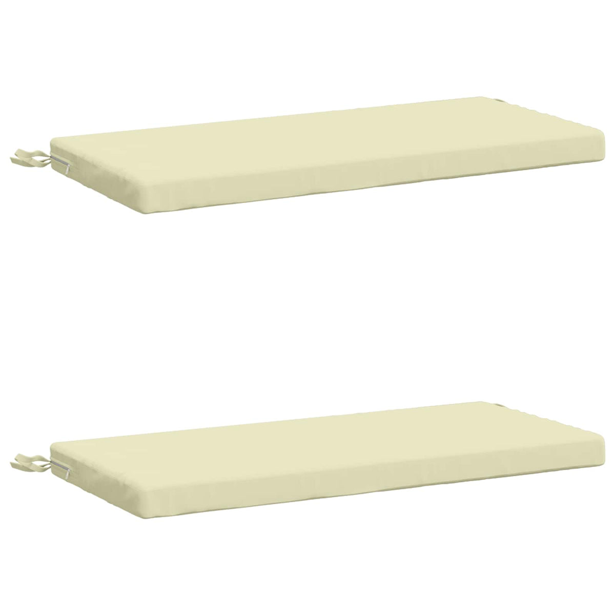 Bench Cushions SOEST 2 pcs 100% Polyester Cream 60 x 40 x 5 cm