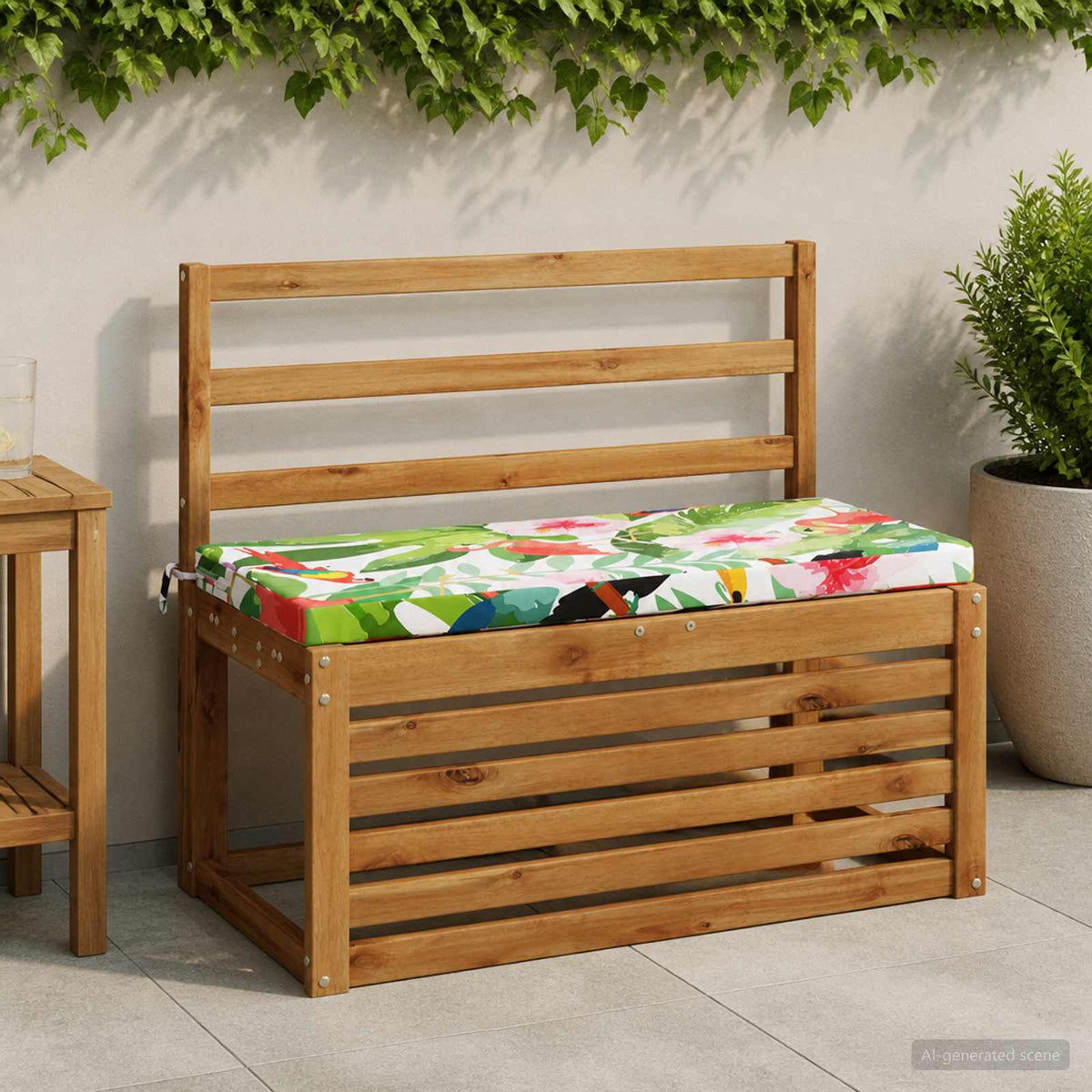2-Piece Bench Cushions SOEST 2 pcs 100% Polyester Multicolour