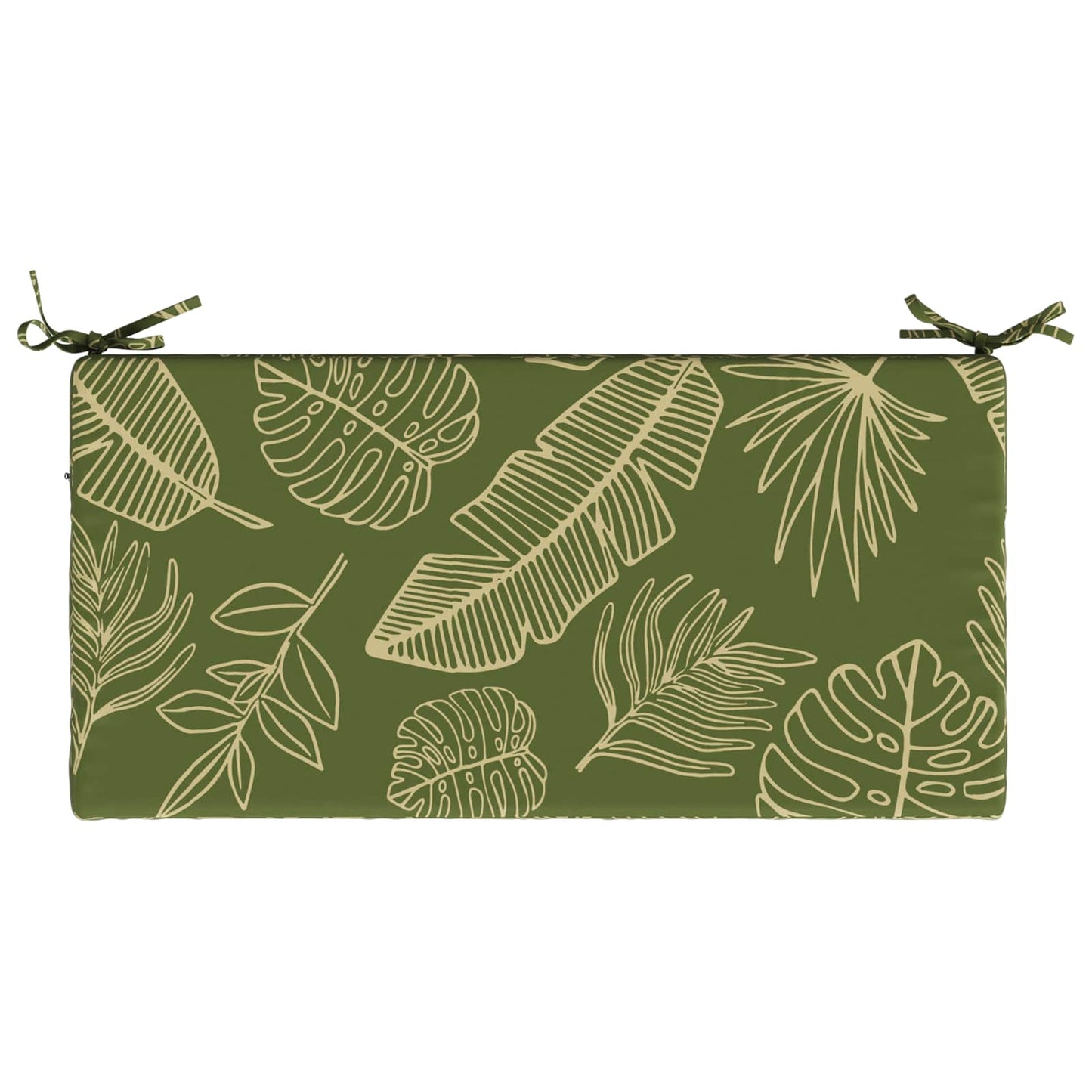 Bench Cushion SOEST 100% Polyester Leaf Design 60 x 40 x 5 cm
