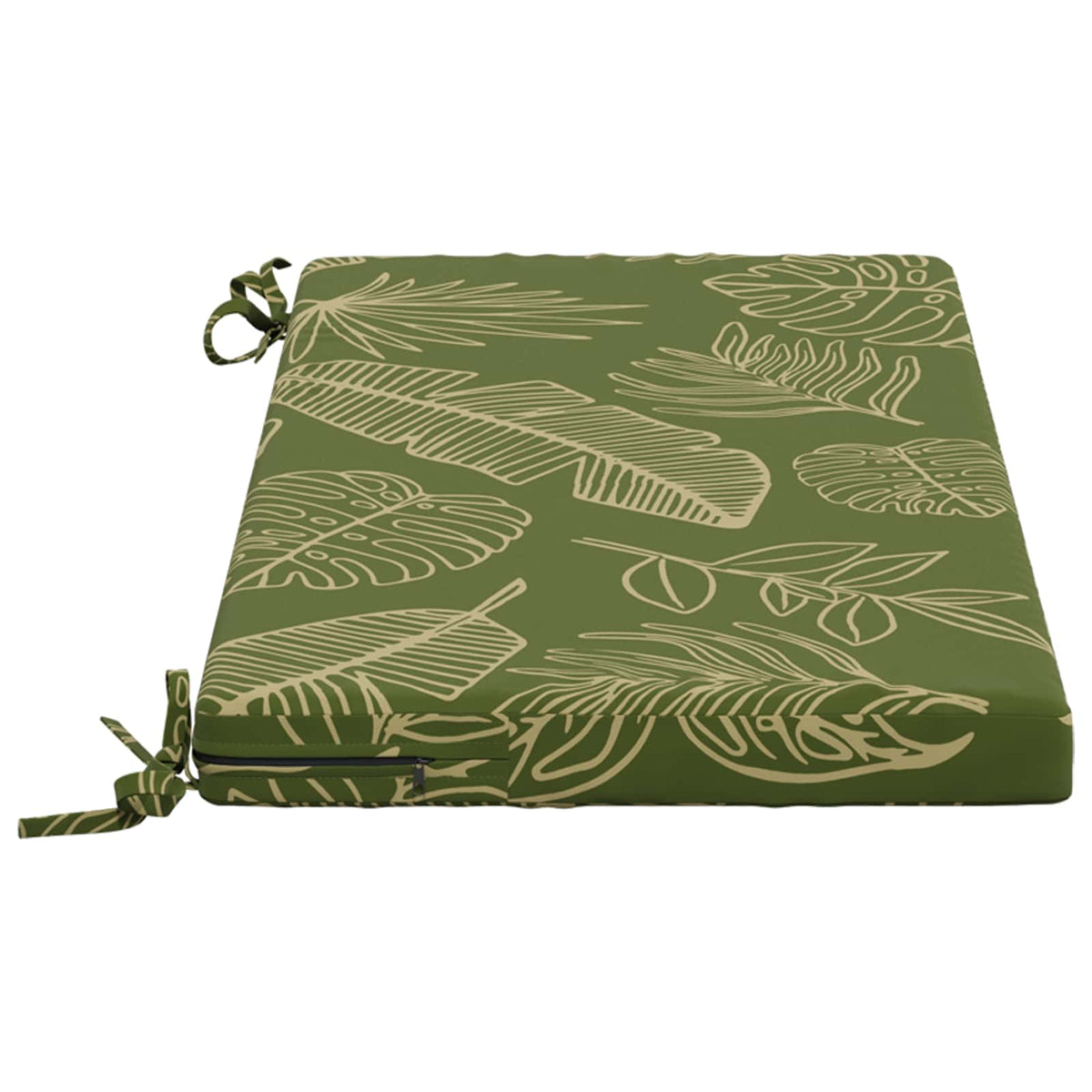 Bench Cushions SOEST 2 pcs 100% Polyester Leaf Design