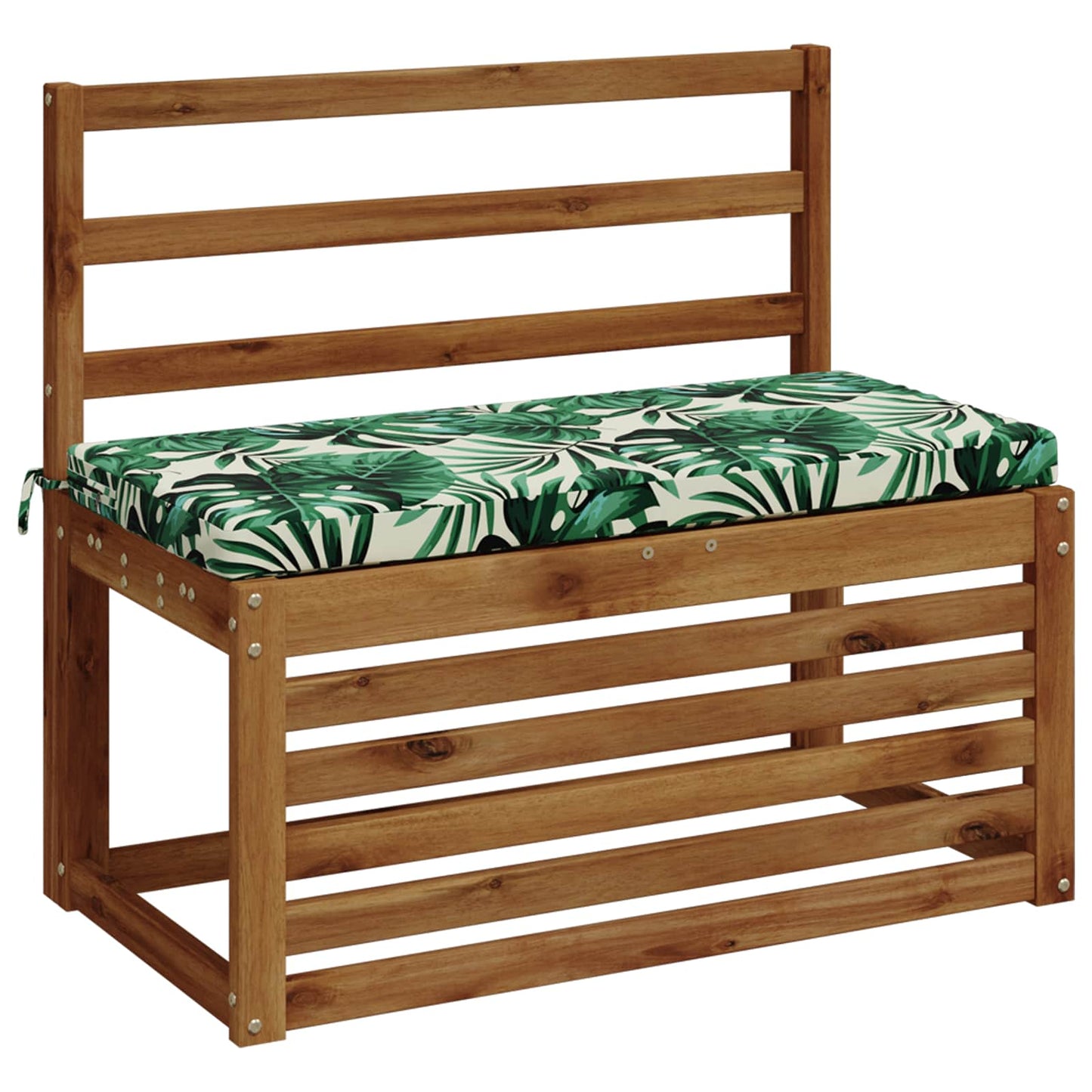 Bench Cushion SOEST 100% Polyester Leaf Pattern 60 x 40 x 5 cm