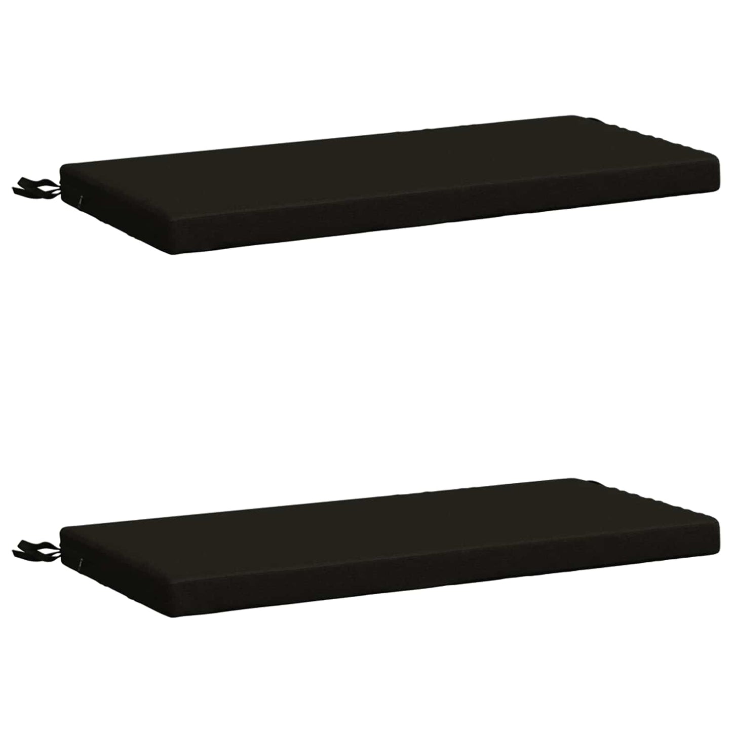 2-Piece Bench Cushions SOEST 2 pcs 100% Polyester Black