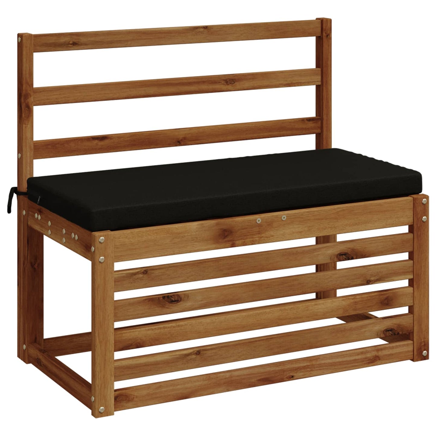 2-Piece Bench Cushions SOEST 2 pcs 100% Polyester Black