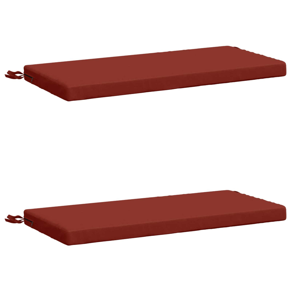 Bench Cushions SOEST 2 pcs 100% Polyester Red 80 x 40 x 5 cm