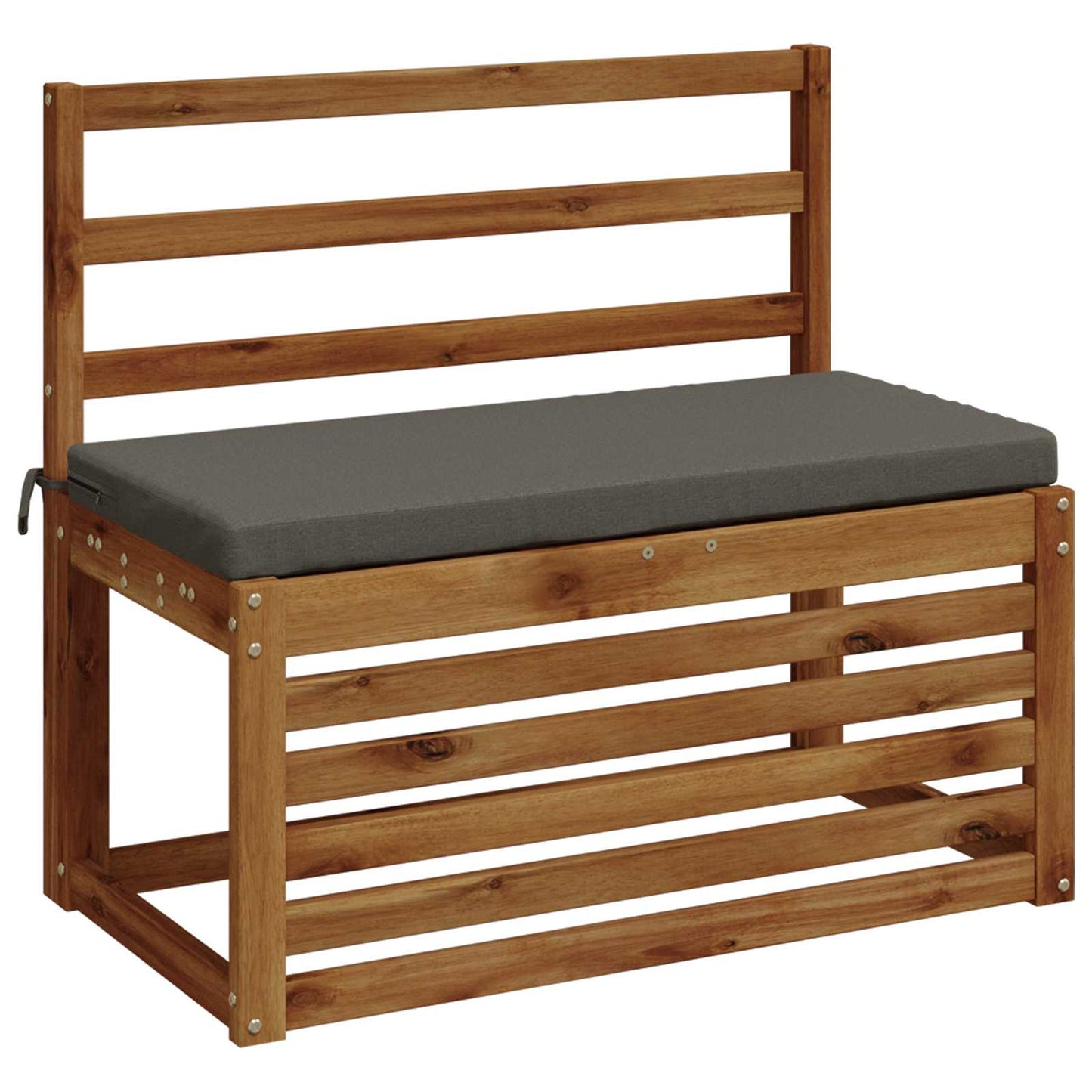 Bench Cushion SOEST 100% Polyester Grey 80 x 40 x 5 cm