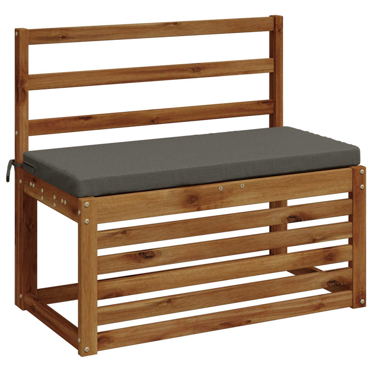 2-Piece Bench Cushions SOEST 2 pcs 100% Polyester Grey