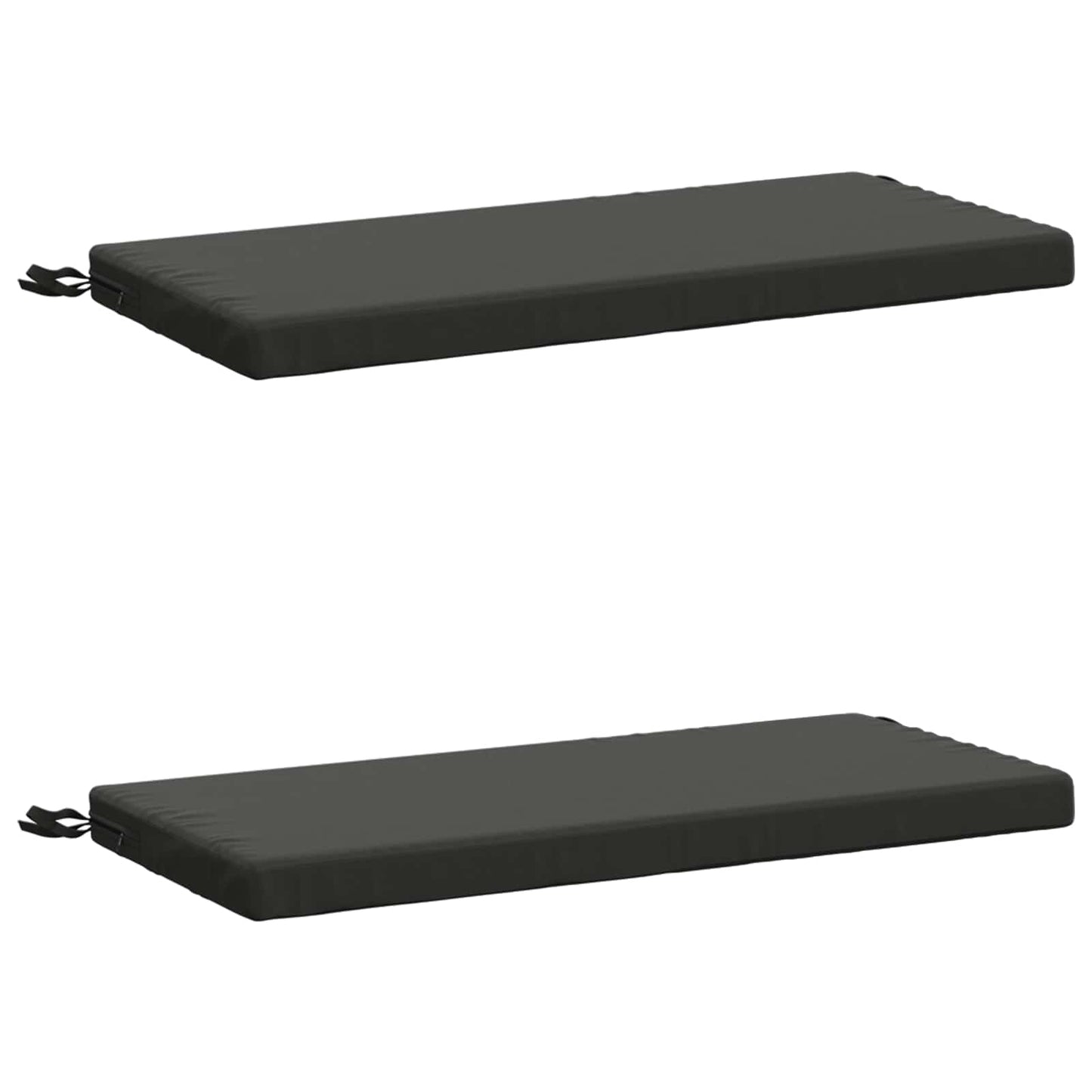 2-Piece Bench Cushions SOEST 2 pcs 100% Polyester Anthracite