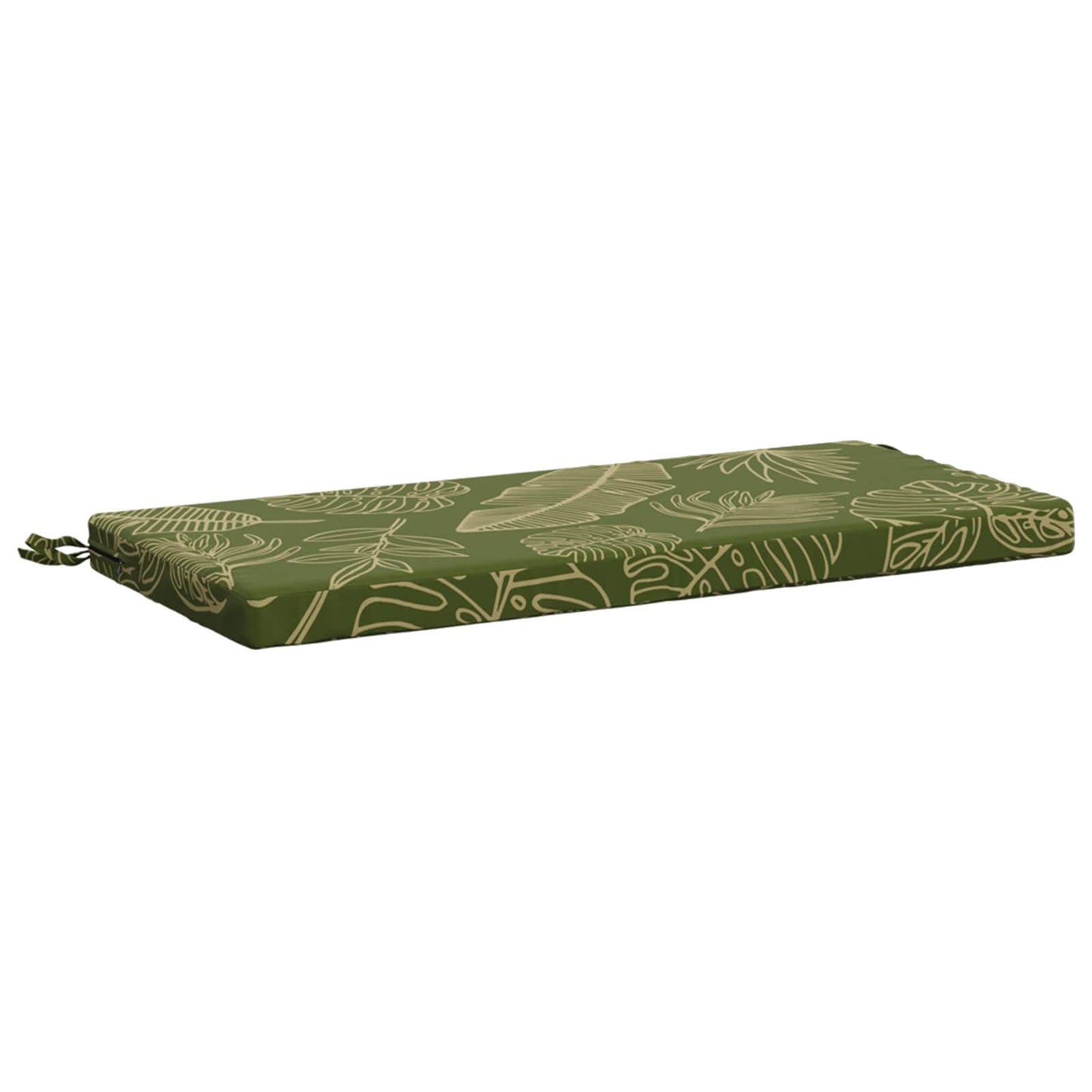 Bench Cushion SOEST 100% Polyester Leaf Design 80 x 40 x 5 cm