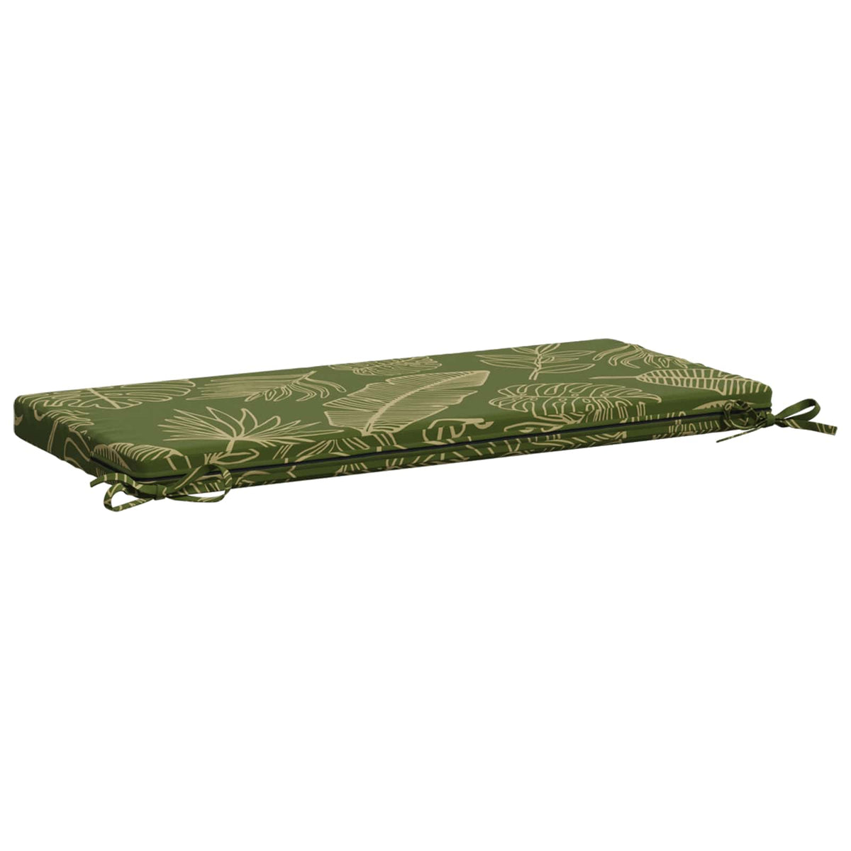 Bench Cushion SOEST 100% Polyester Leaf Design 80 x 40 x 5 cm