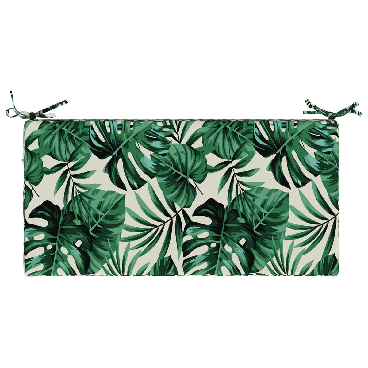 2-Piece Bench Cushions SOEST 2 pcs 100% Polyester Leaf Pattern