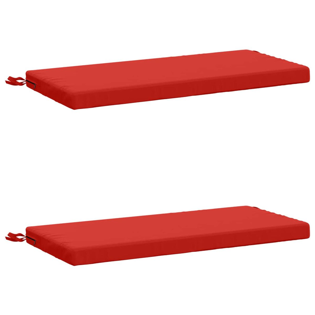 Bench Cushions SOEST 2 pcs 100% Polyester Red 80 x 40 x 5 cm