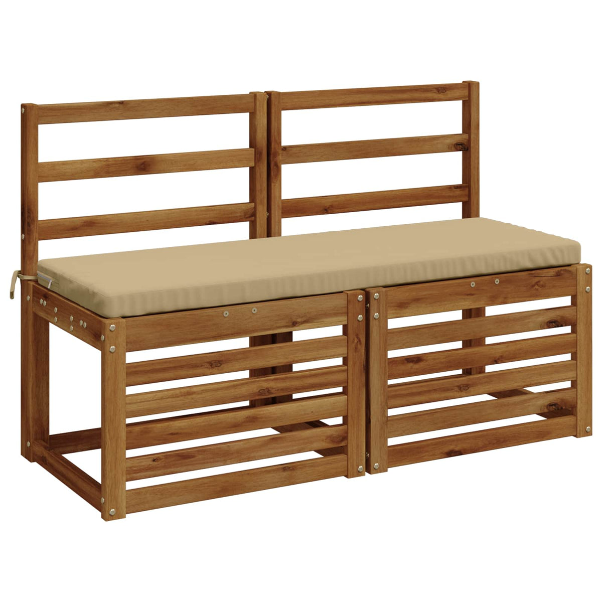 Bench Cushions SOEST 2 pcs 100% Polyester Beige 100 x 40 x 5 cm