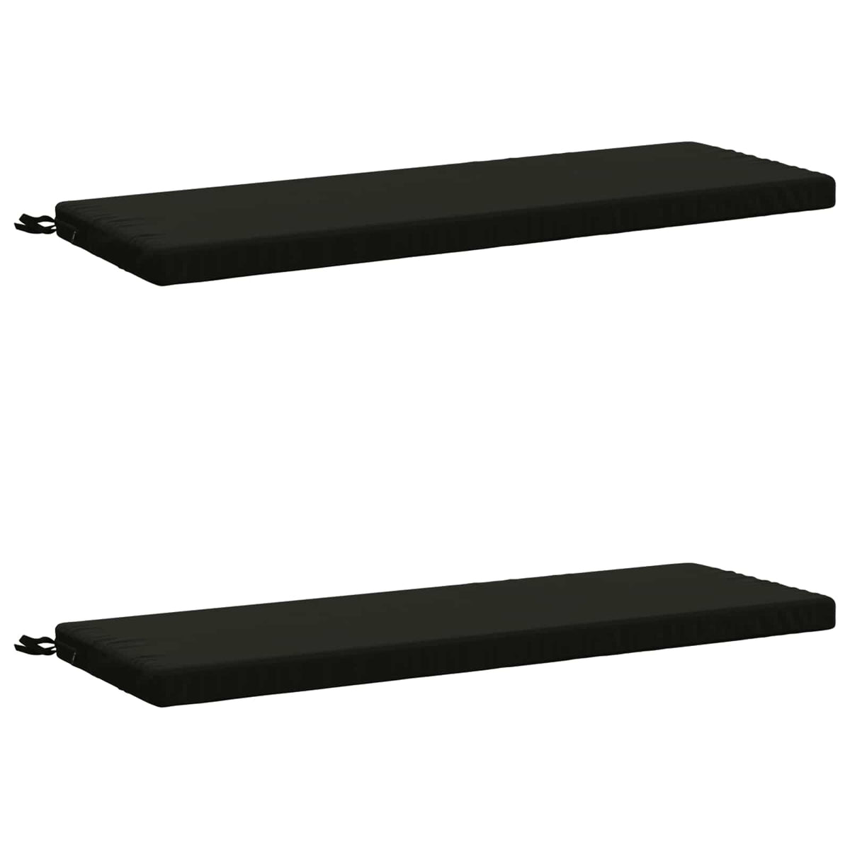 2-Piece Bench Cushions SOEST 2 pcs 100% Polyester Black