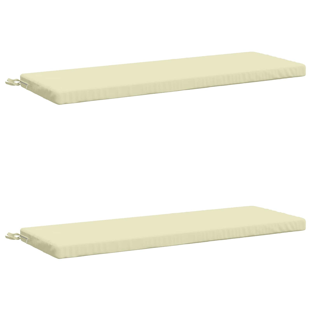 Bench Cushions SOEST 2 pcs 100% Polyester Cream 100 x 40 x 5 cm