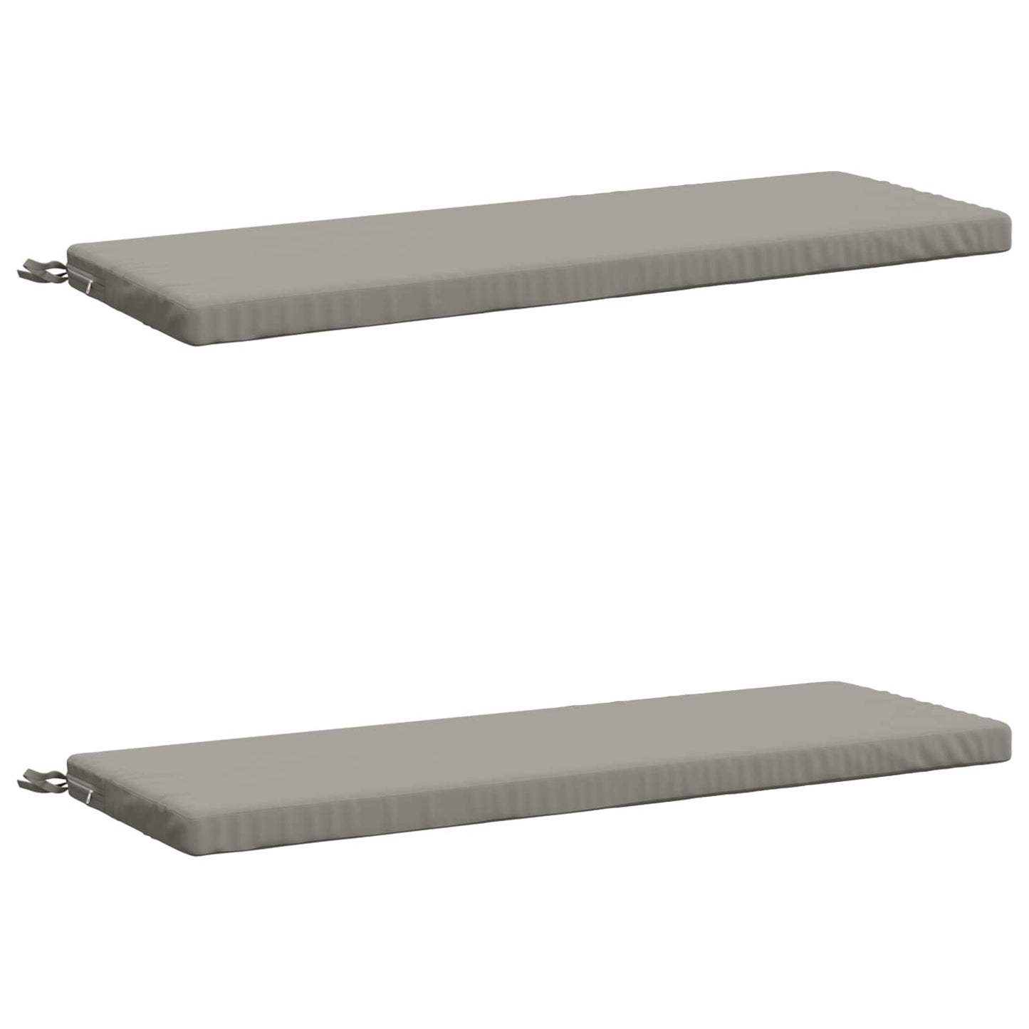 2-Piece Bench Cushions SOEST 2 pcs 100% Polyester Grey
