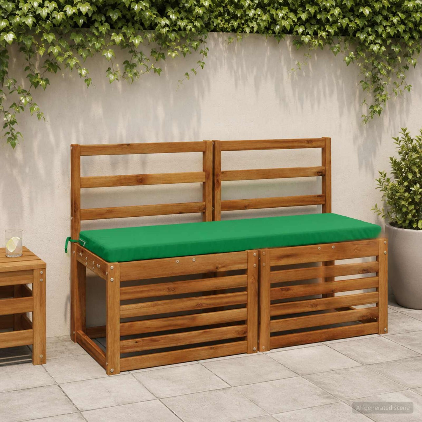 Bench Cushion SOEST 100% Polyester Green 110 x 40 x 5 cm