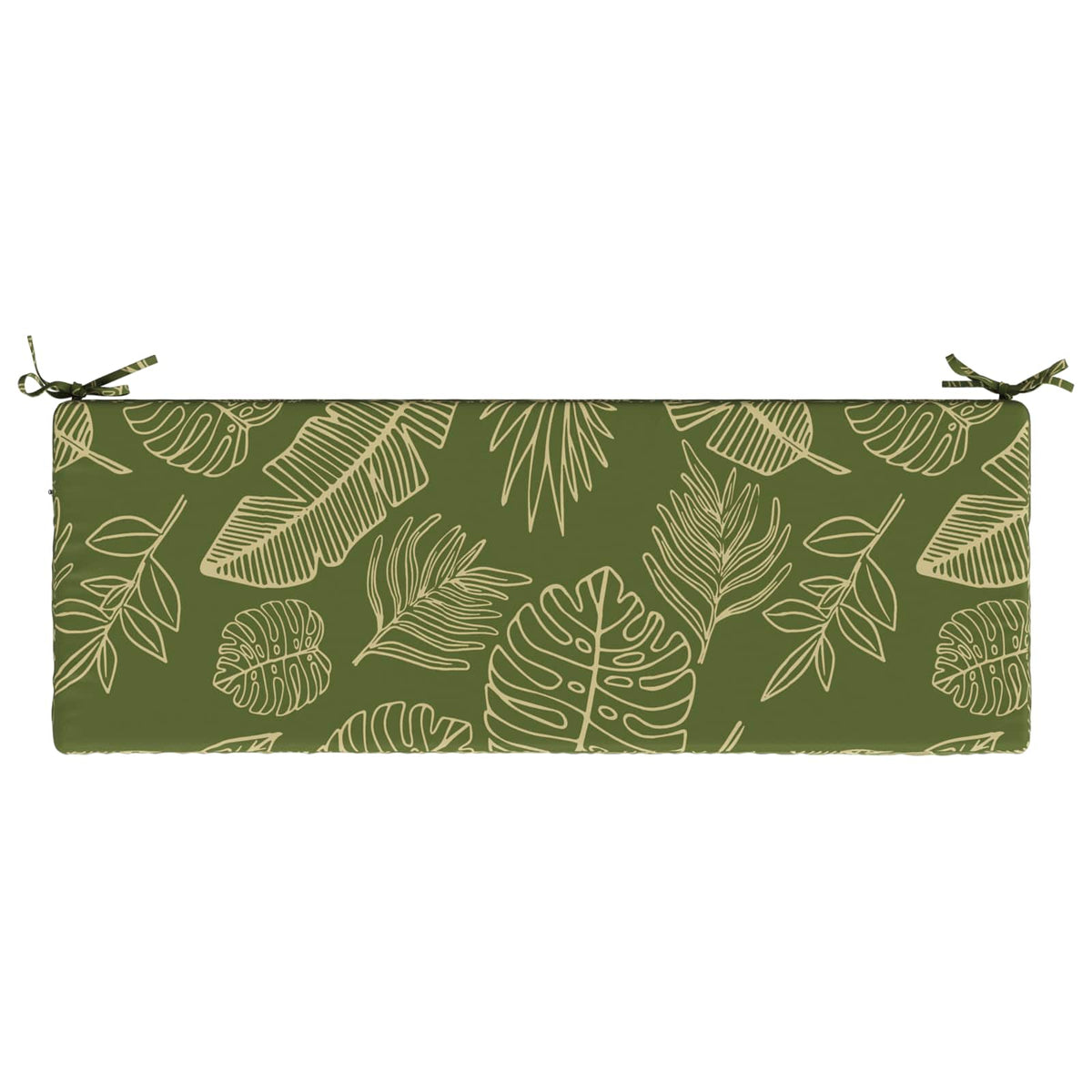 2-Piece Bench Cushions SOEST 100% Polyester Leaf Design
