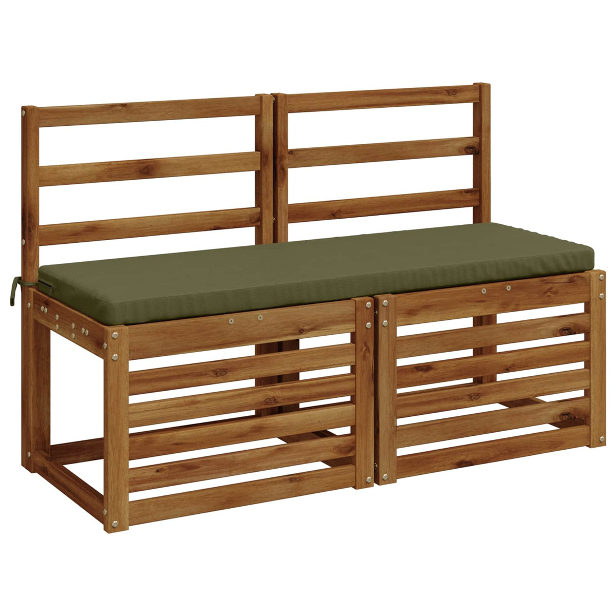 Bench Cushion SOEST 100% Polyester Olive Green 110 x 40 x 5 cm