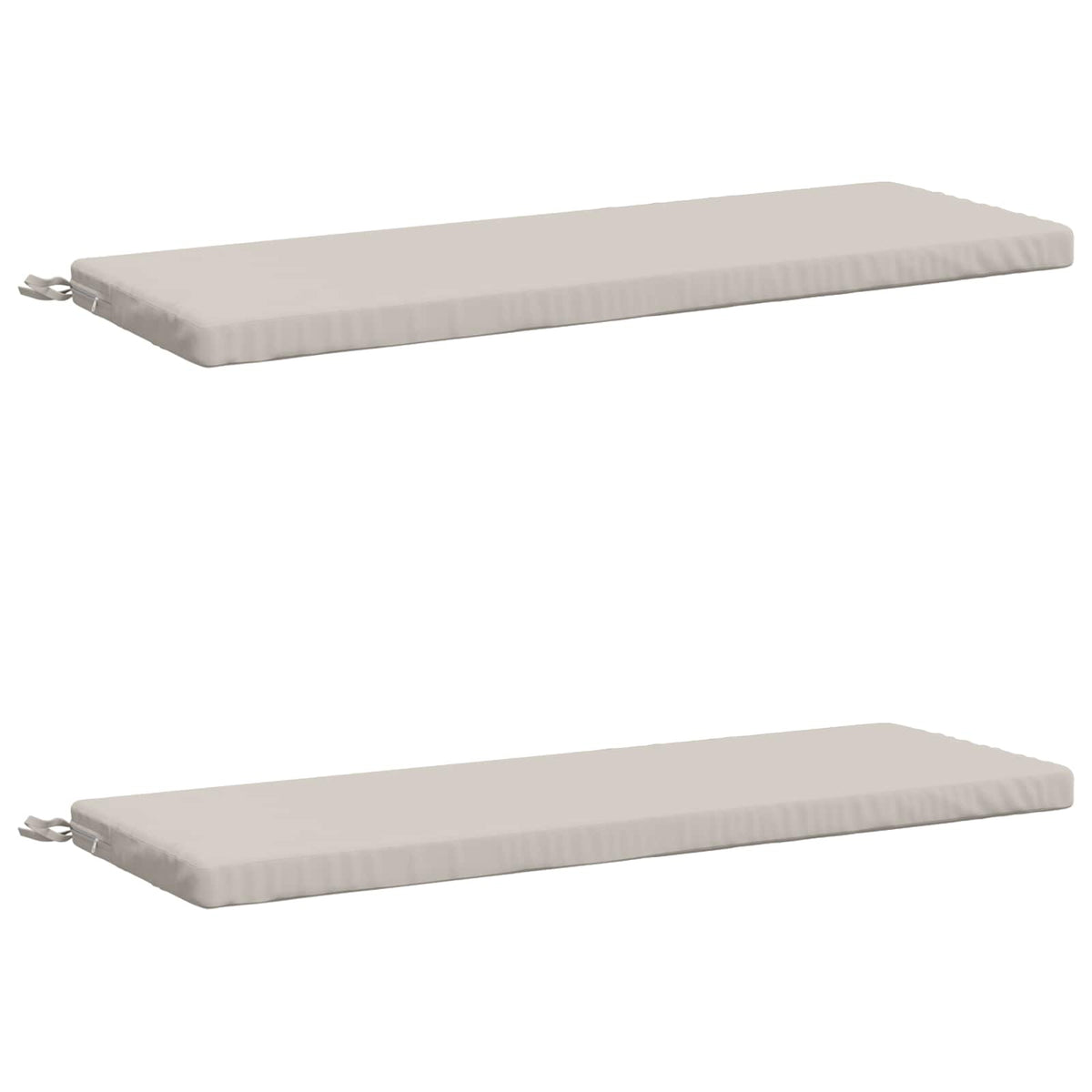 Bench Cushions SOEST 2 pcs 100% Polyester White 110 x 40 x 5 cm
