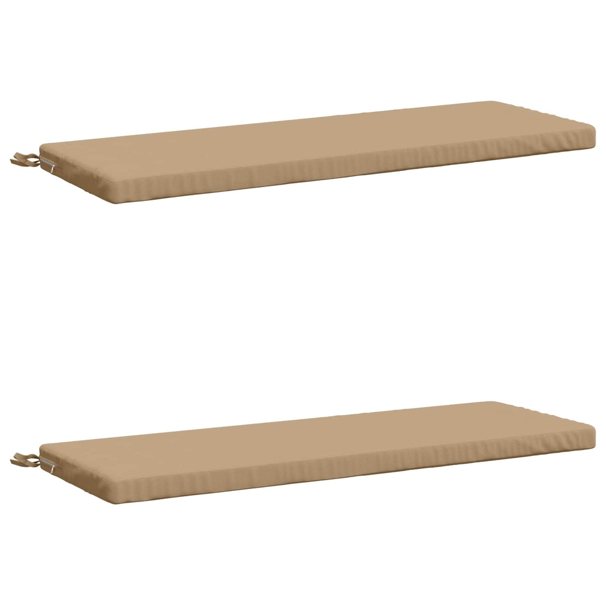 Bench Cushions SOEST 2 pcs 100% Polyester Sand 110 x 40 x 5 cm