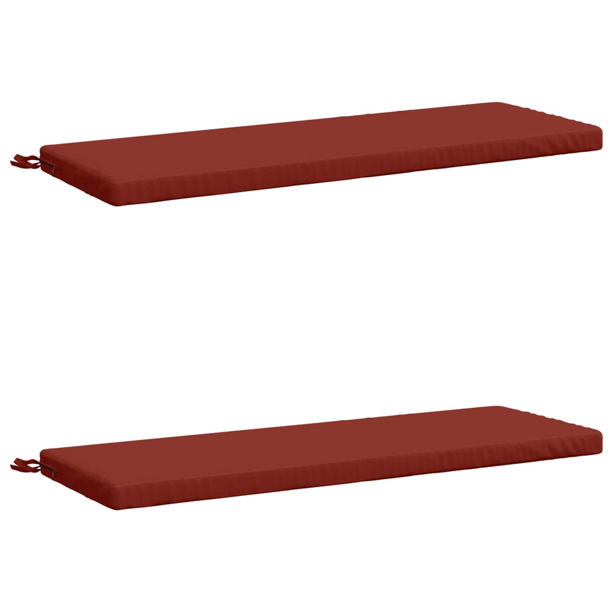 2-Piece Bench Cushions SOEST 2 pcs 100% Polyester Red