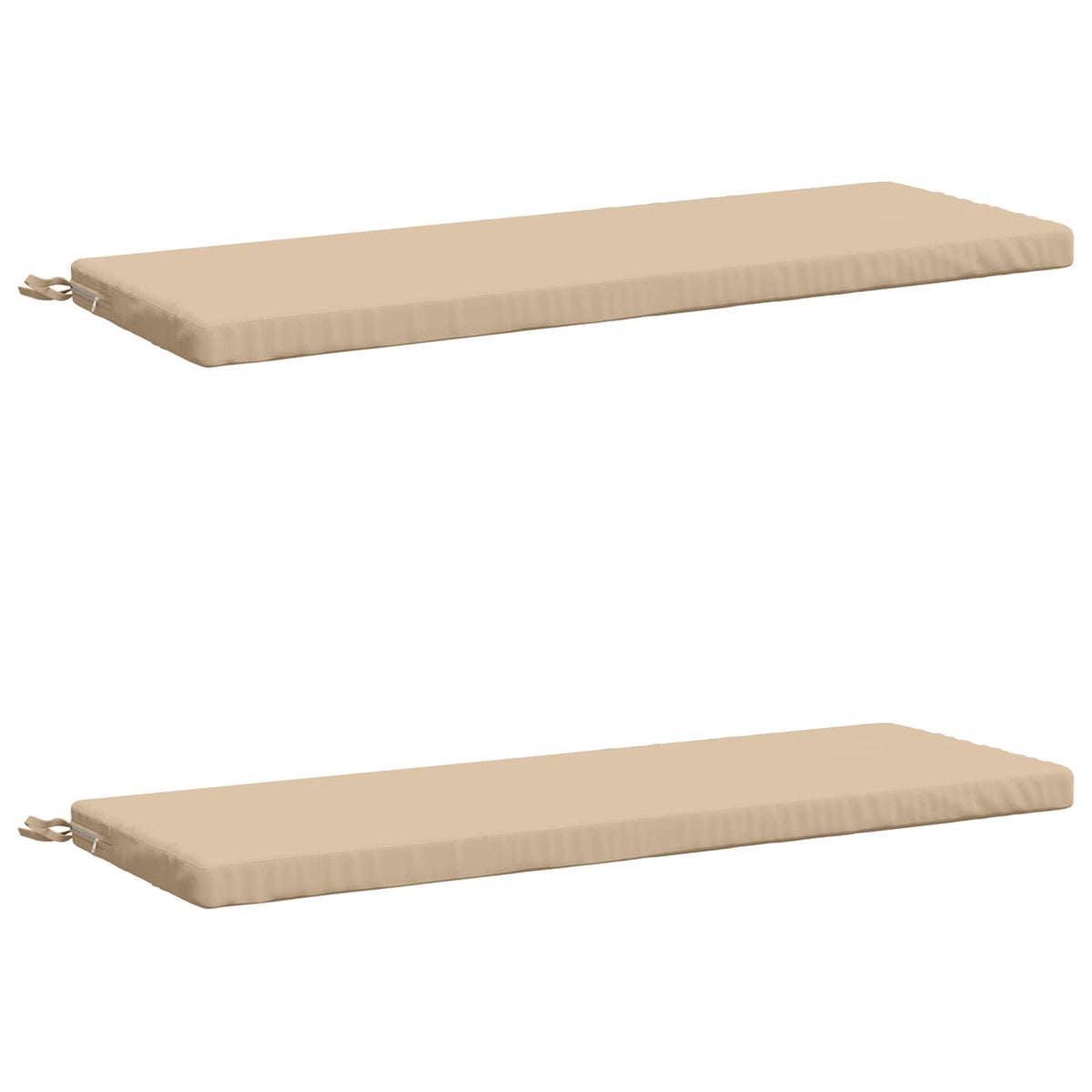 Bench Cushions SOEST 2 pcs 100% Polyester Cream 110 x 40 x 5 cm