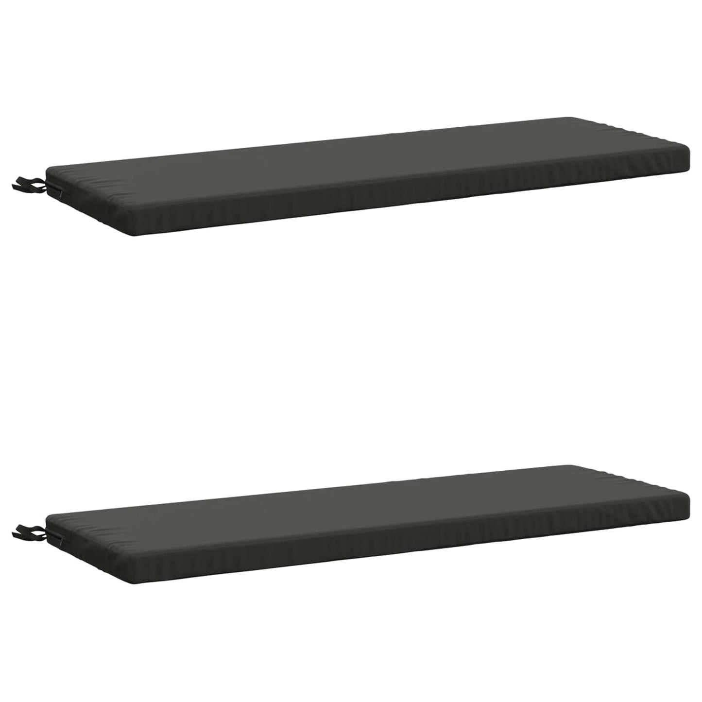 2-Piece Bench Cushions SOEST 2 pcs 100% Polyester Anthracite