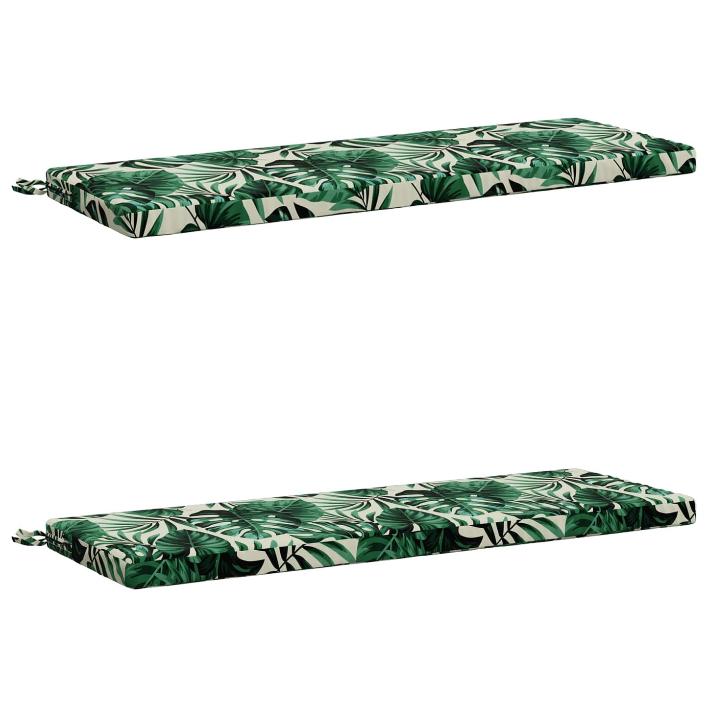 2-Piece Bench Cushions SOEST 2 pcs 100% Polyester Leaf Pattern