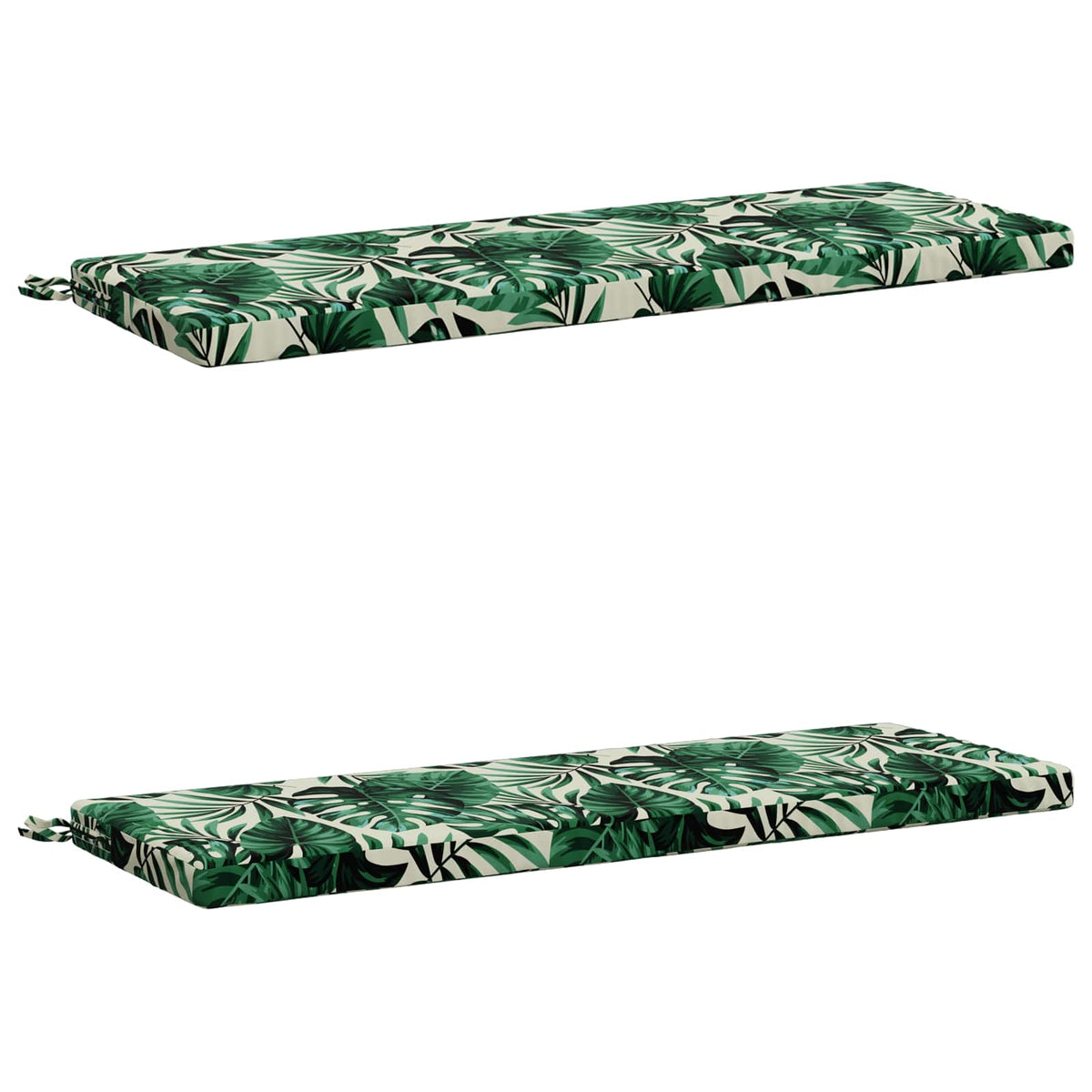 Bench Cushions SOEST 2 pcs 100% Polyester Leaf Pattern