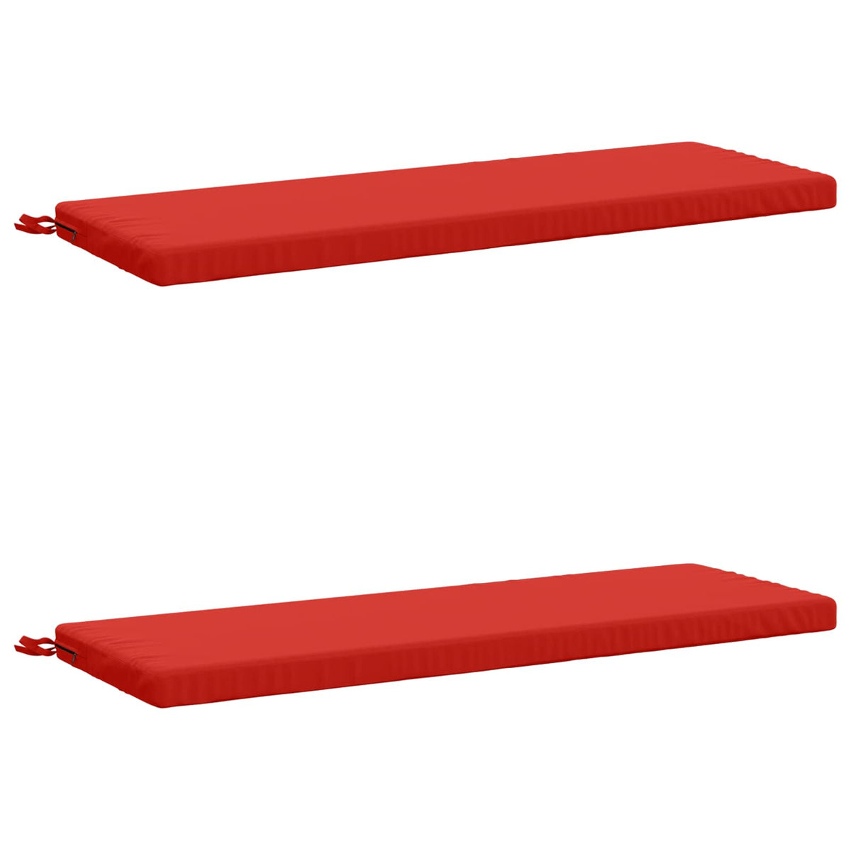 Bench Cushions SOEST 2 pcs 100% Polyester Red 110 x 40 x 5 cm