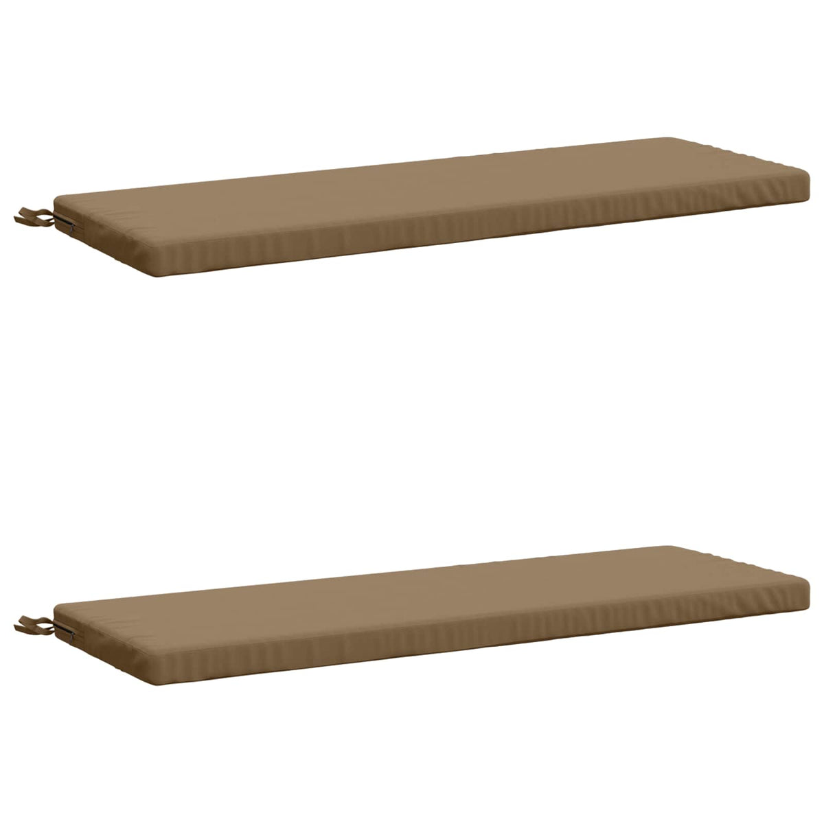 Bench Cushions SOEST 2 pcs 100% Polyester Taupe 110 x 40 x 5 cm