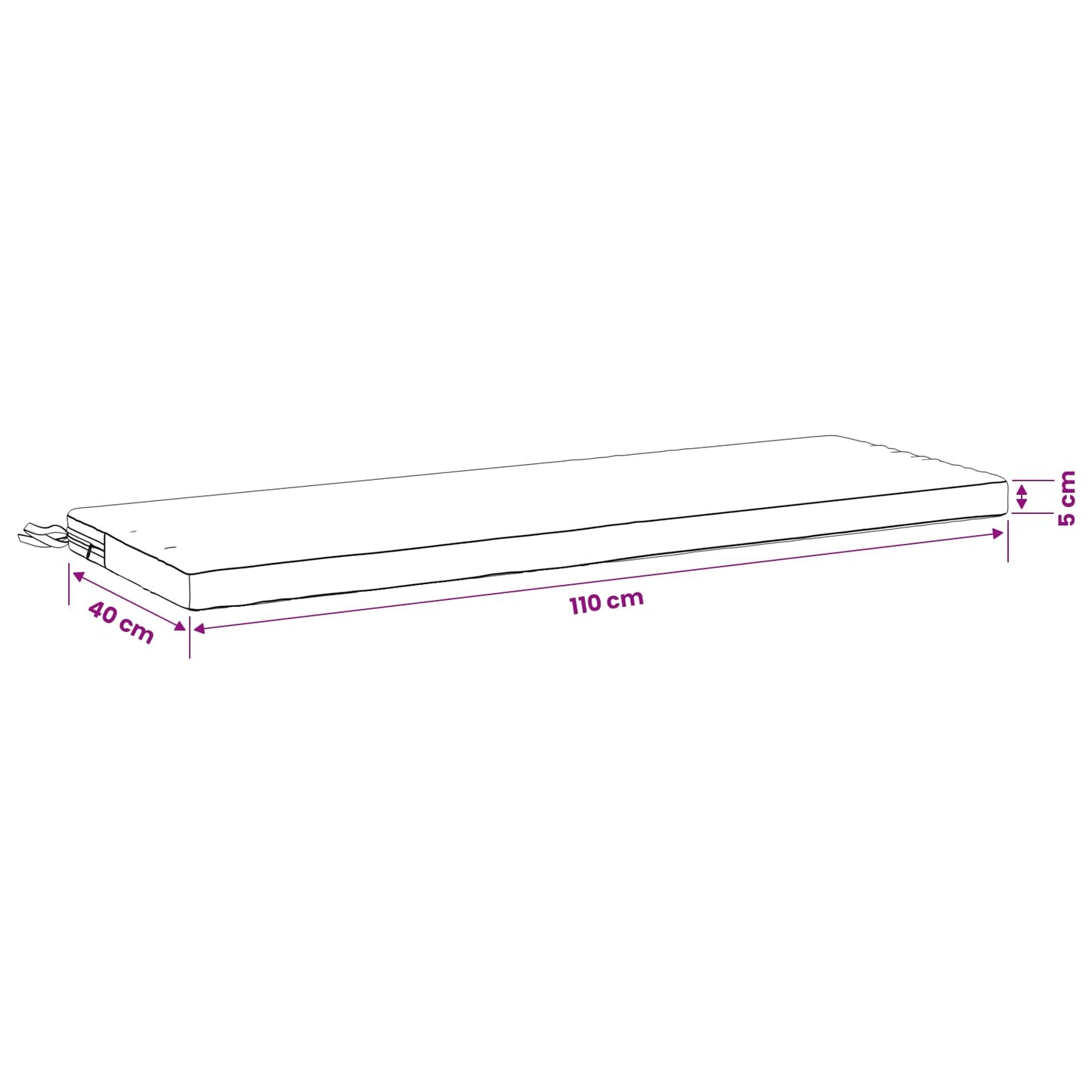 2-Piece Bench Cushions SOEST 2 pcs 100% Polyester Turquoise